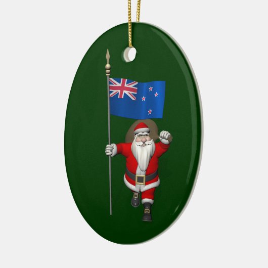 Der Weihnachtsmann mit dem Ende Neuseelands Keramik Ornament (Links)