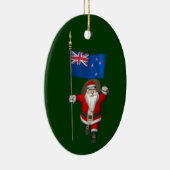 Der Weihnachtsmann mit dem Ende Neuseelands Keramikornament (Rechts)