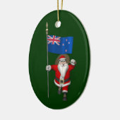 Der Weihnachtsmann mit dem Ende Neuseelands Keramikornament (Links)