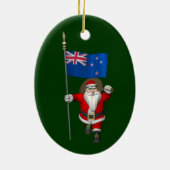 Der Weihnachtsmann mit dem Ende Neuseelands Keramikornament (Hinten)