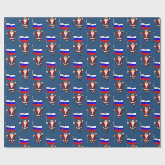 Der Weihnachtsmann mit dem Ende Russlands Geschenkpapier (Flach)