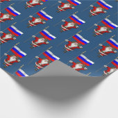 Der Weihnachtsmann mit dem Ende Russlands Geschenkpapier (Ecke)