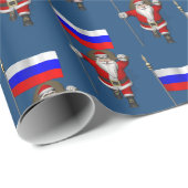 Der Weihnachtsmann mit dem Ende Russlands Geschenkpapier (Rolleneckpunkt)