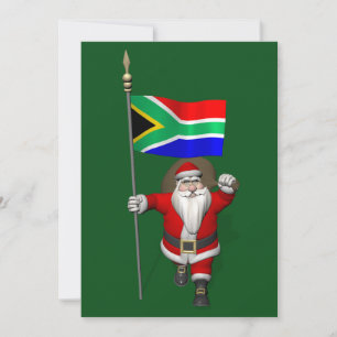 Der Weihnachtsmann mit dem Ende Südafrikas Feiertagskarte