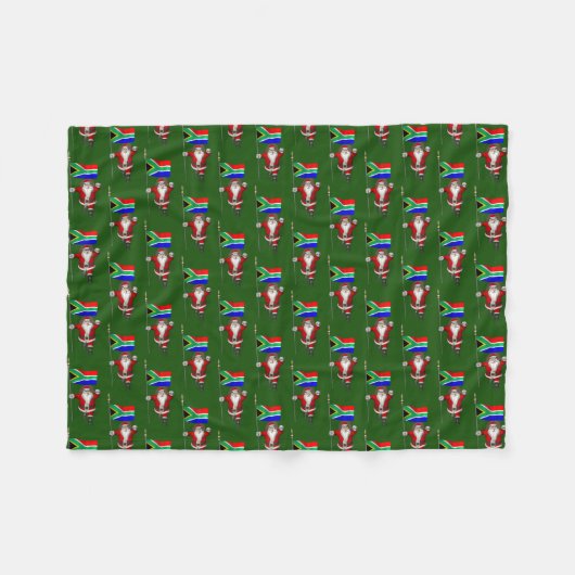 Der Weihnachtsmann mit dem Ende Südafrikas Fleecedecke (Vorderseite (Horizontal))