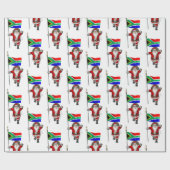 Der Weihnachtsmann mit dem Ende Südafrikas Geschenkpapier (Flach)