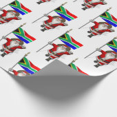 Der Weihnachtsmann mit dem Ende Südafrikas Geschenkpapier (Ecke)