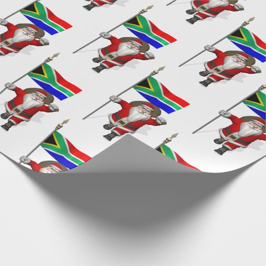 Der Weihnachtsmann mit dem Ende Südafrikas Geschenkpapier (Ecke)