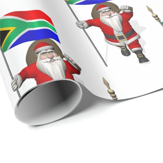Der Weihnachtsmann mit dem Ende Südafrikas Geschenkpapier (Rolleneckpunkt)