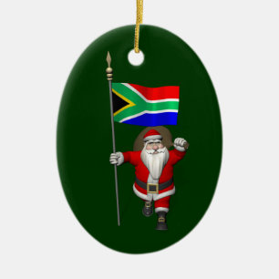 Der Weihnachtsmann mit dem Ende Südafrikas Keramikornament