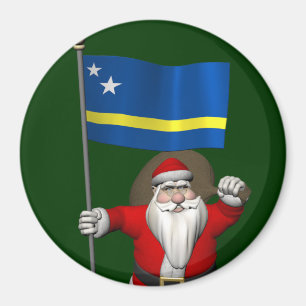 Der Weihnachtsmann mit dem Ende von Curaçao Magnet