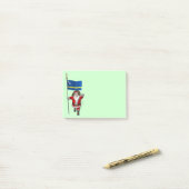 Der Weihnachtsmann mit dem Ende von Curaçao Post-it Klebezettel (Auf Schreibtisch)