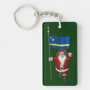 Der Weihnachtsmann mit dem Ende von Curaçao Schlüsselanhänger