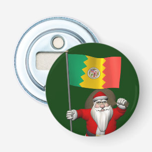 Der Weihnachtsmann mit dem Ende von Los Angeles Flaschenöffner
