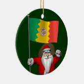 Der Weihnachtsmann mit dem Ende von Los Angeles Keramikornament (Rechts)