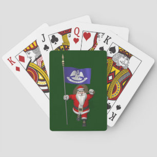 Der Weihnachtsmann mit dem Ende von Louisiana Spielkarten