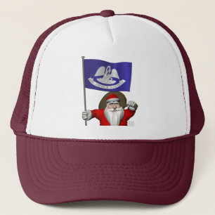 Der Weihnachtsmann mit dem Ende von Louisiana Truckerkappe