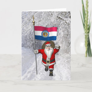 Der Weihnachtsmann mit dem Ende von Missouri Feiertagskarte