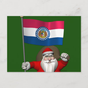 Der Weihnachtsmann mit dem Ende von Missouri Feiertagspostkarte