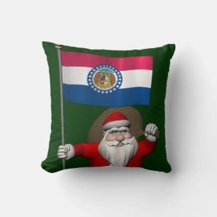 Der Weihnachtsmann mit dem Ende von Missouri Kissen