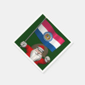 Der Weihnachtsmann mit dem Ende von Missouri Serviette (Ecke)