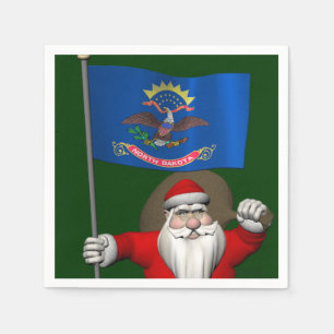 Der Weihnachtsmann mit dem Ende von North Dakota Serviette