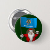 Der Weihnachtsmann mit dem Ende von Oklahoma Button (Vorne & Hinten)