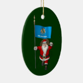 Der Weihnachtsmann mit dem Ende von Oklahoma Keramik Ornament (Rechts)
