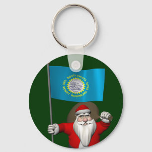 Der Weihnachtsmann mit dem Ende von South Dakota Schlüsselanhänger