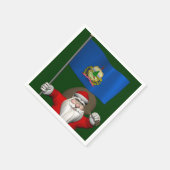 Der Weihnachtsmann mit dem Ende von Vermont Serviette (Ecke)