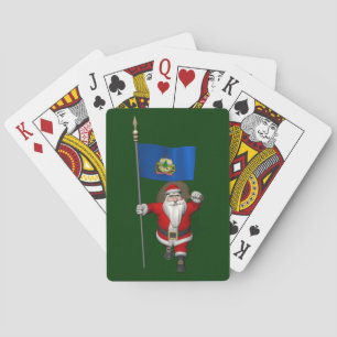 Der Weihnachtsmann mit dem Ende von Vermont Spielkarten