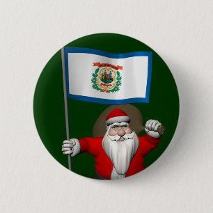 Der Weihnachtsmann mit dem Ende von West Virginia Button