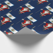 Der Weihnachtsmann mit dem Ende von West Virginia Geschenkpapier (Ecke)