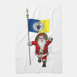 Der Weihnachtsmann mit dem Ensign Trenton NJ Handtuch