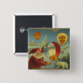 Der Weihnachtsmann mit dem Glückspilz Button (Vorne & Hinten)