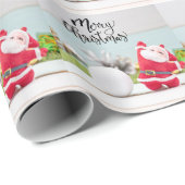 Der Weihnachtsmann mit dem Golfball zu Weihnachten Geschenkpapier (Rolleneckpunkt)