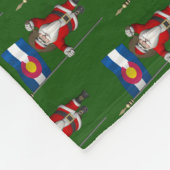 Der Weihnachtsmann mit dem Stich des Colorado Fleecedecke (Ecke)