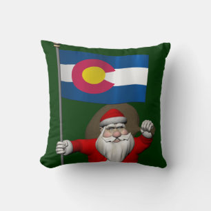Der Weihnachtsmann mit dem Stich des Colorado Kissen