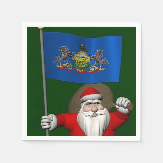 Der Weihnachtsmann mit dem Stipendium von Pennsylv Serviette (Vorderseite)