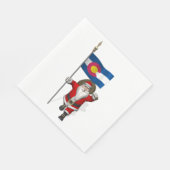Der Weihnachtsmann mit der Fahne Colorado Serviette (Ecke)