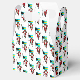 Der Weihnachtsmann mit der Flagge der Bahamas Geschenkschachtel