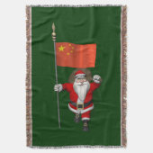 Der Weihnachtsmann mit der Flagge der China Decke (Vorderseite Vertikal)
