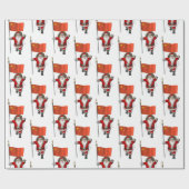 Der Weihnachtsmann mit der Flagge der China Geschenkpapier (Flach)