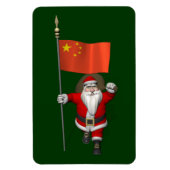 Der Weihnachtsmann mit der Flagge der China Magnet (Vertikal)