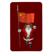 Der Weihnachtsmann mit der Flagge der China Magnet (Vertikal)