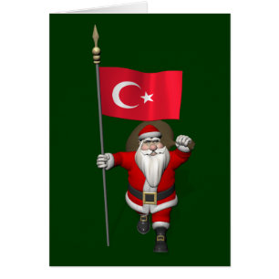 Der Weihnachtsmann mit der Flagge der Türkei