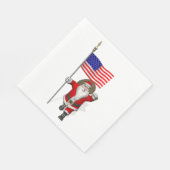 Der Weihnachtsmann mit der Flagge der USA Serviette (Ecke)
