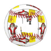 Der Weihnachtsmann mit der Flagge des neuen Mexiko Baseball (Vorderseite)