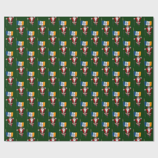 Der Weihnachtsmann mit der Flagge New Yorks Geschenkpapier (Flach)