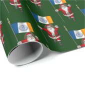 Der Weihnachtsmann mit der Flagge New Yorks Geschenkpapier (Rolleneckpunkt)